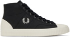 Fred Perry Black Mid Hughes Sneakers