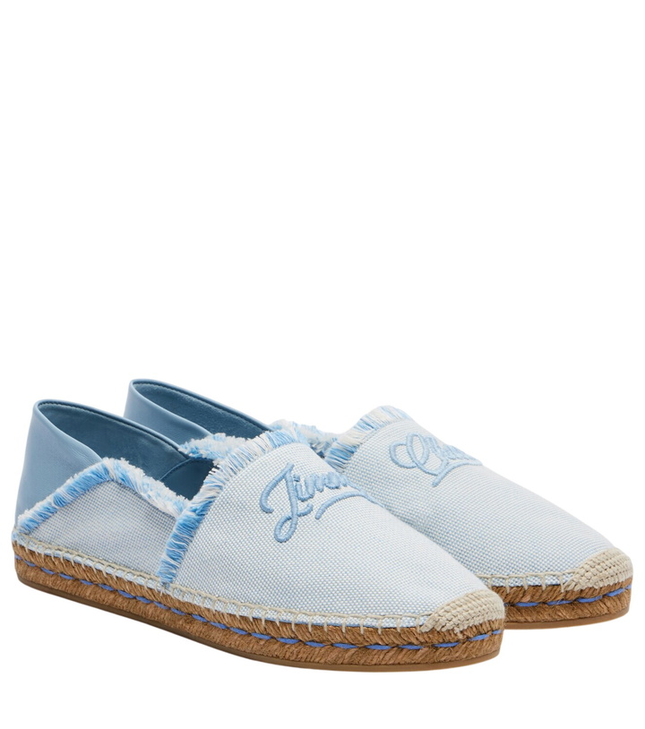 Photo: Jimmy Choo Avi embroidered canvas espadrilles
