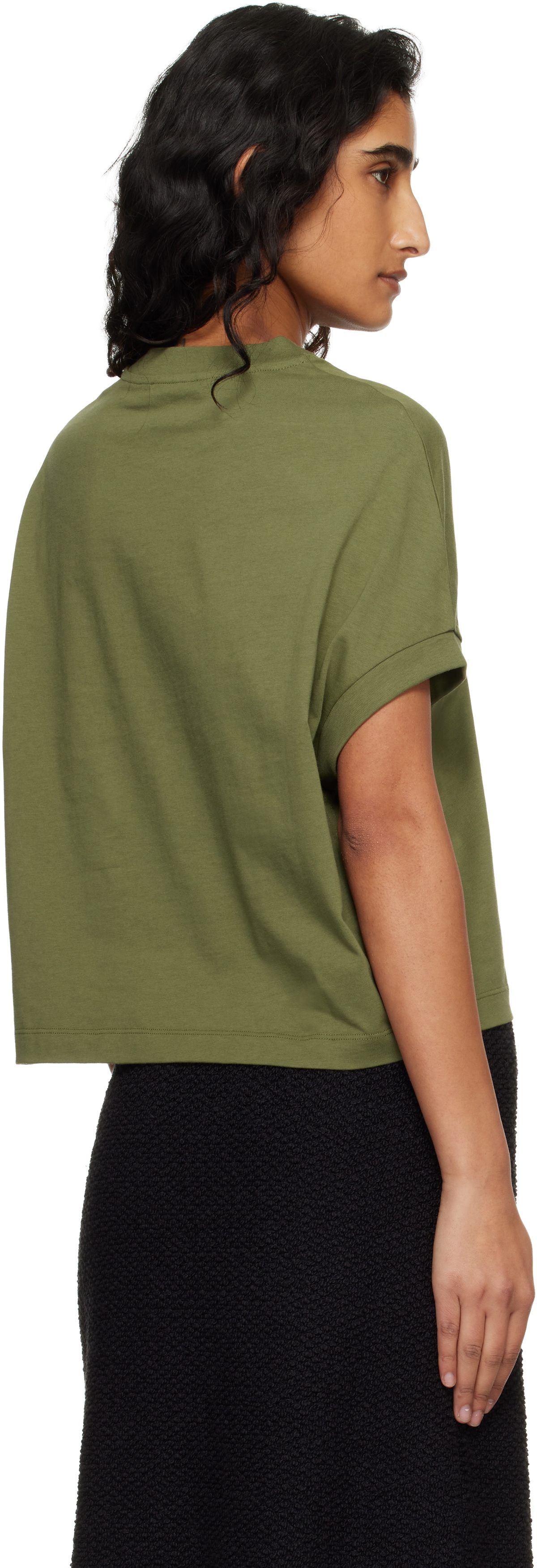 Marni Green Marni Logo Flame Print Jersey T-shirt