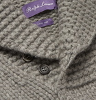 Ralph Lauren Purple Label - Shawl-Collar Intarsia Cashmere Sweater - Men - Gray