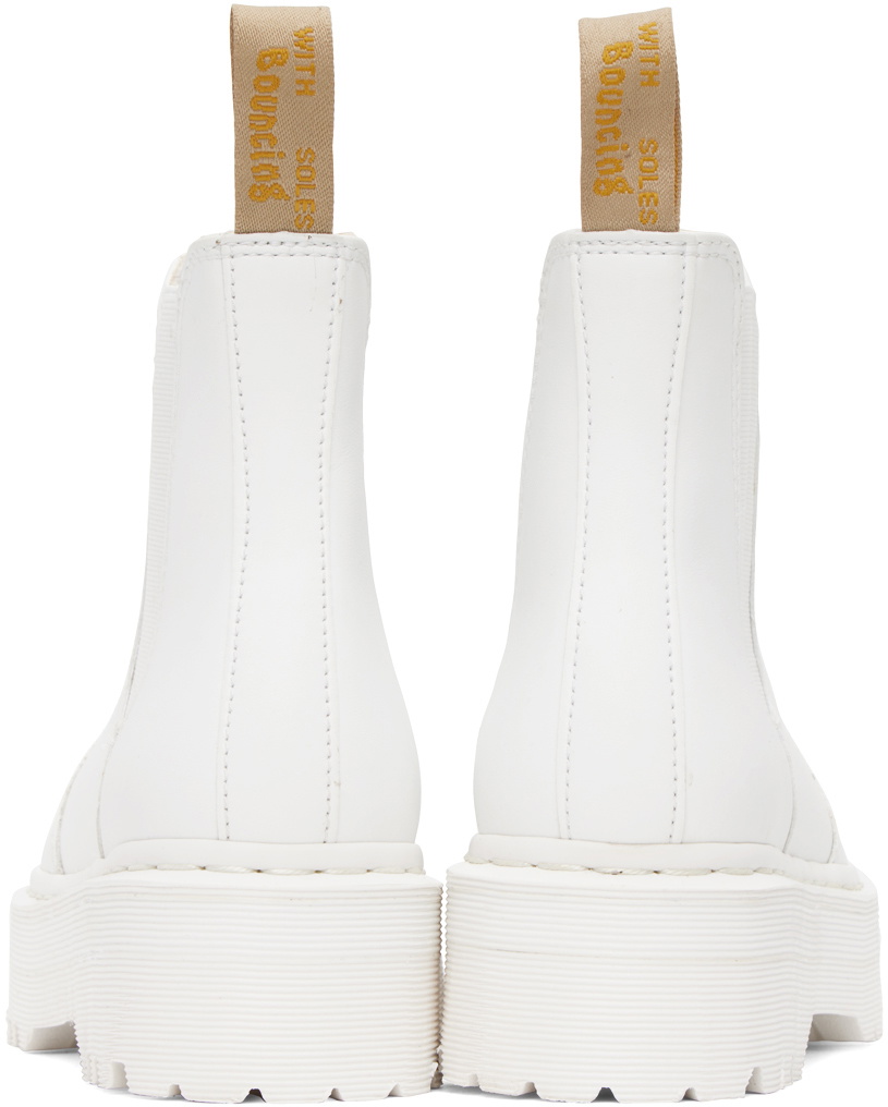 Dr. Martens White 2976 Quad Mono Chelsea Boots Dr. Martens