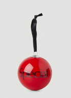 Slogan Bauble in Red