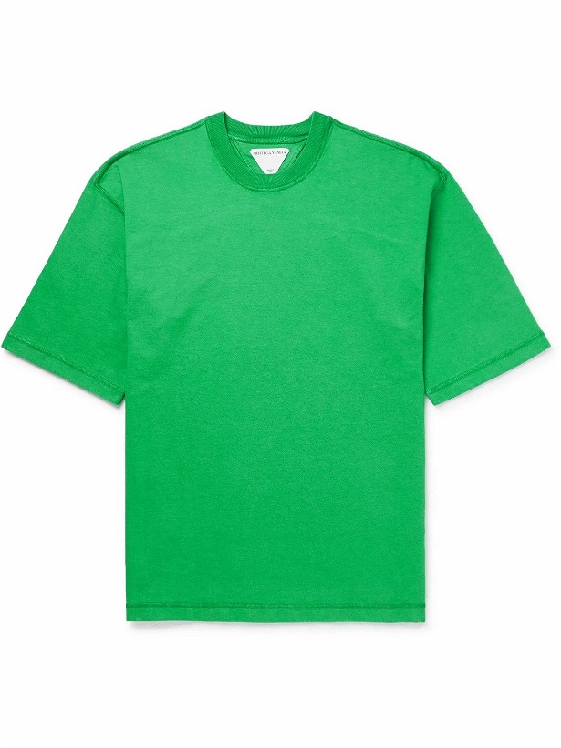 Photo: Bottega Veneta - Garment-Dyed Cotton-Jersey T-Shirt - Green