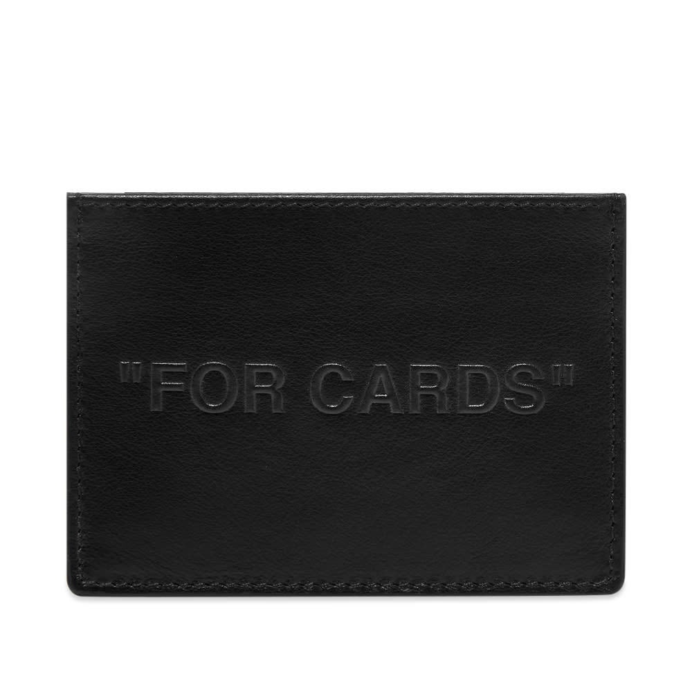 Off-White Debossed Quote Cardholder Off-White