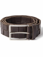 Bottega Veneta - 3.5cm Intrecciato Leather Belt - Brown