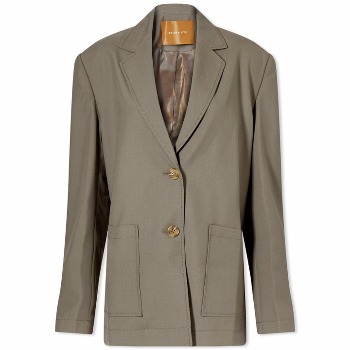 Photo: Rejina Pyo Women's Fran Oversized Soft Blazer Jacket in Slate