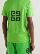Givenchy - Josh Smith Logo-Embroidered Cotton-Jersey T-Shirt - Green