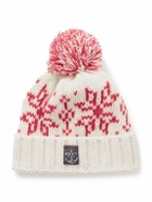 KAPITAL - Logo-Appliquéd Pompom-Detailed Wool-Blend Beanie