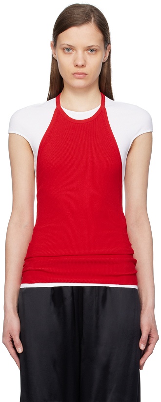 Photo: Ferragamo White & Red Layered T-Shirt