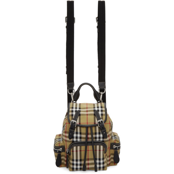 Photo: Burberry Yellow Small Heritage Check Backpack