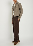 Oliver Spencer Checked Stretch-cotton Jacket Brown