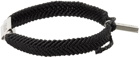 Solid Homme Black Logo Webbing Bracelet