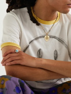 Jenny Dee Jewelry - Psychedelia Mandalic 18-Karat Gold Multi-Stone Pendant Necklace