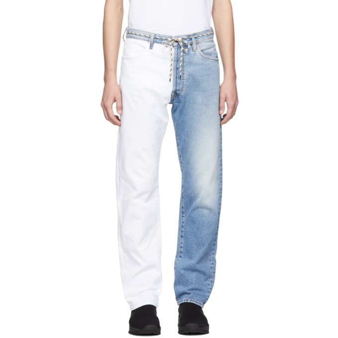 Photo: Aries Blue and White Pascal Lilly Jeans