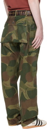 RRL Green Camo Poplin Field Cargo Pants