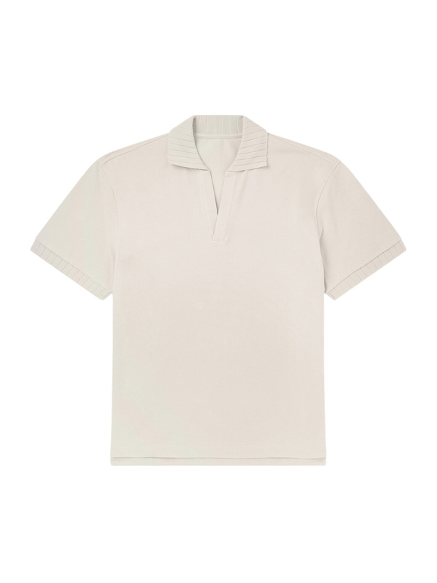 Photo: Stòffa - Cotton-Piqué Polo Shirt - Neutrals