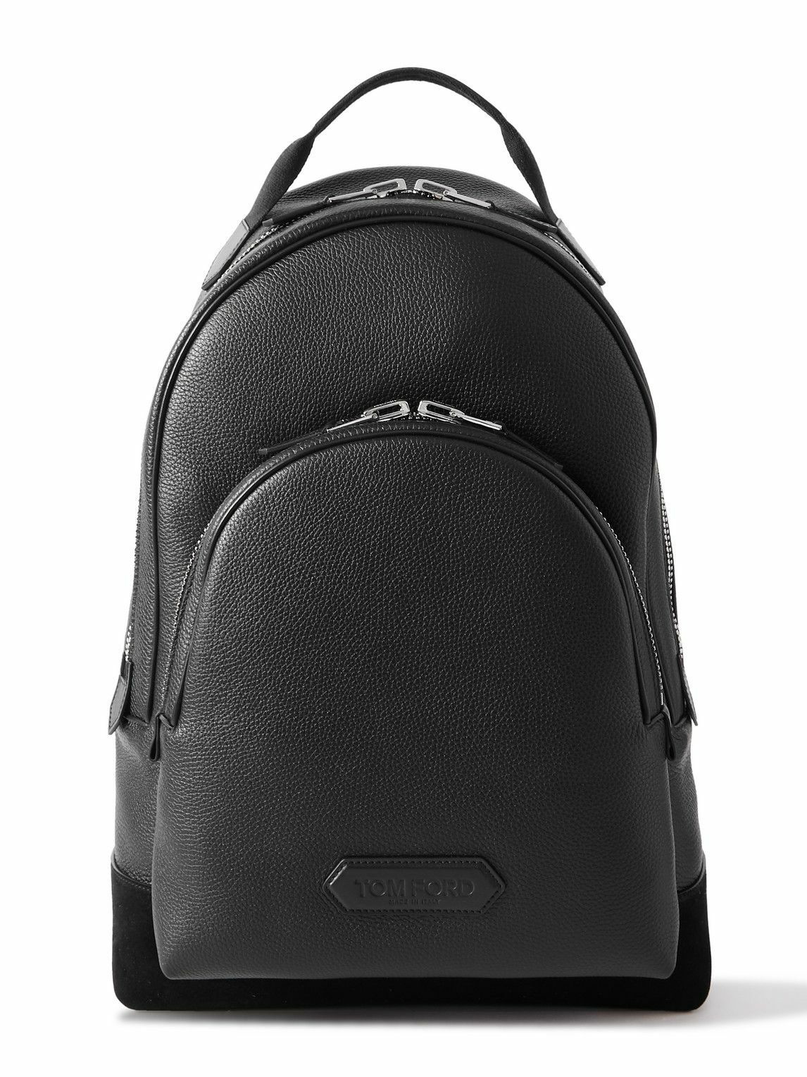 TOM FORD - Suede-Trimmed Full-Grain Leather Backpack TOM FORD