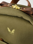 Bennett Winch - Logo-Embroidered Leather-Trimmed Cotton-Canvas Backpack