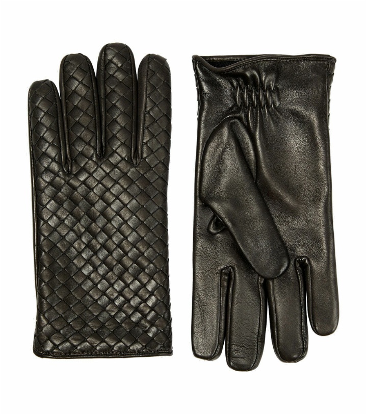 Photo: Bottega Veneta - Intrecciato leather gloves