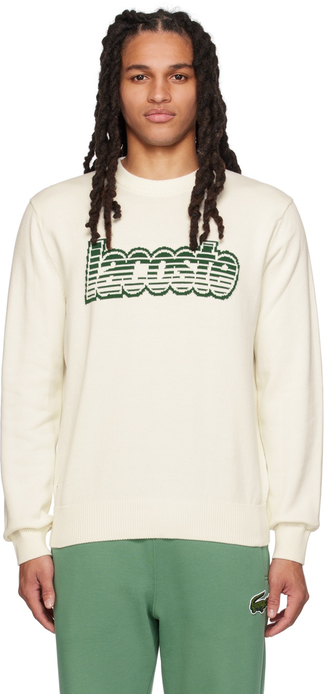 Lacoste Off-White Logo Sweatshirt Lacoste