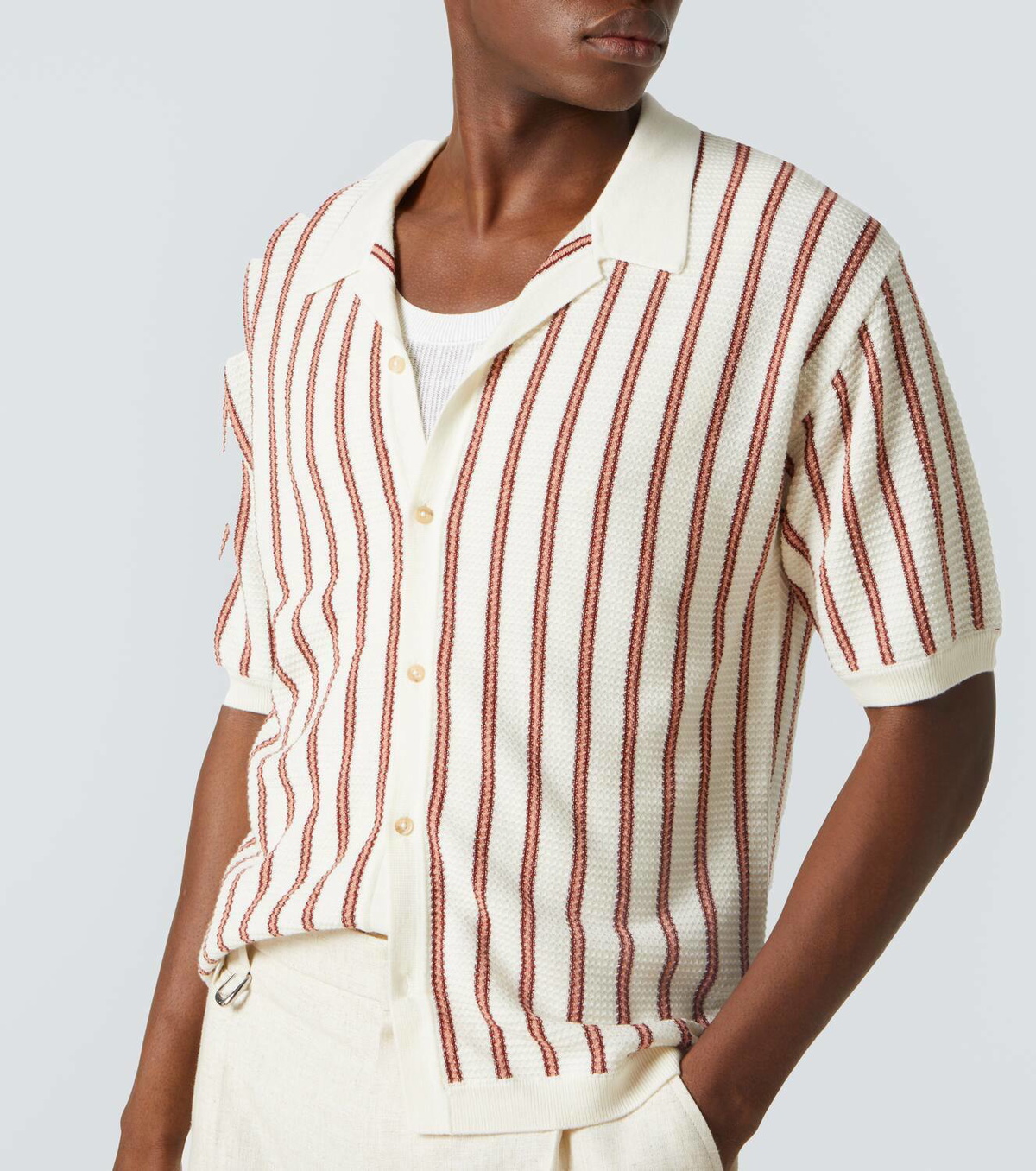 King & Tuckfield Striped wool shirt
