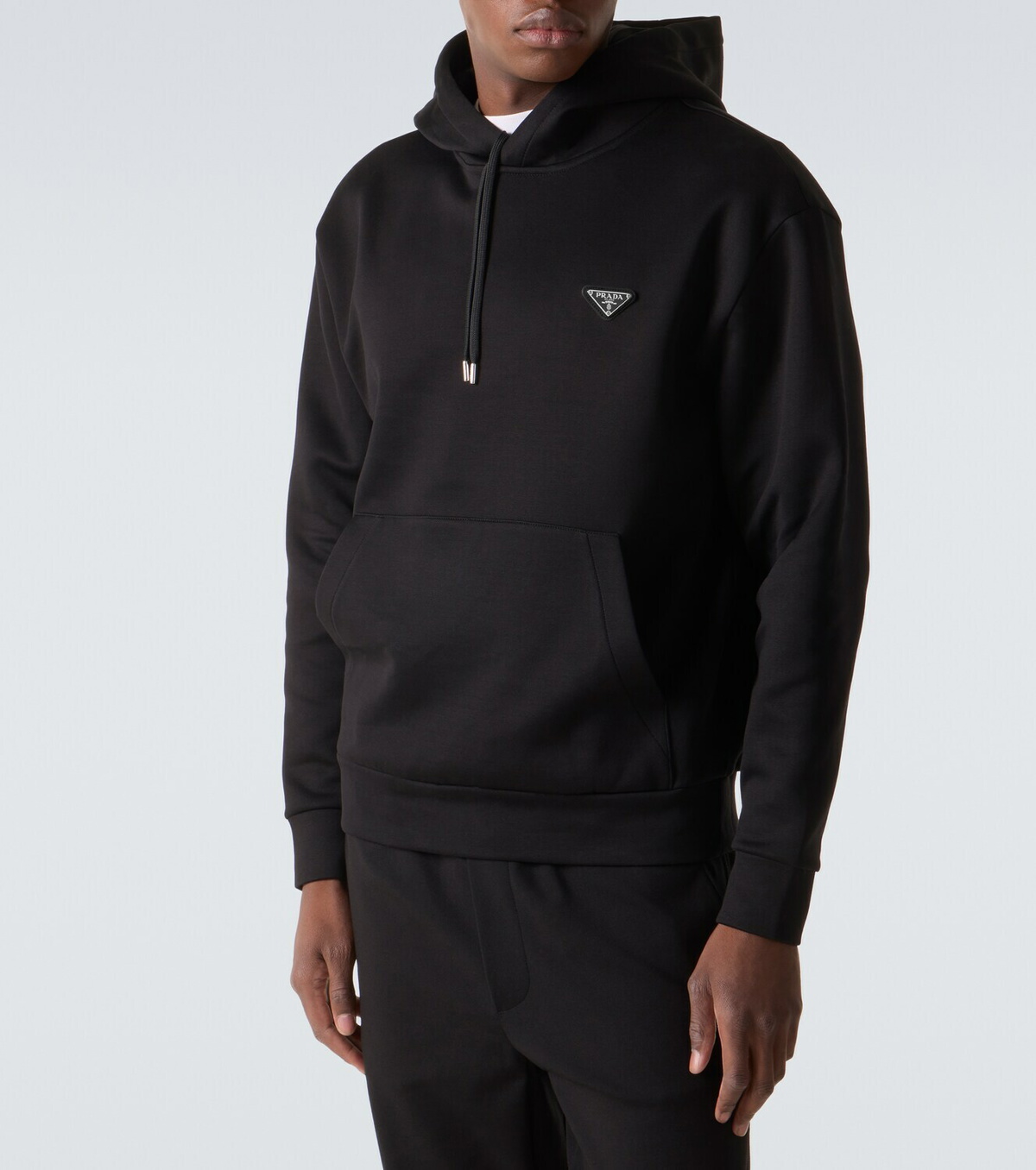 Prada Logo cotton-blend jersey hoodie Prada