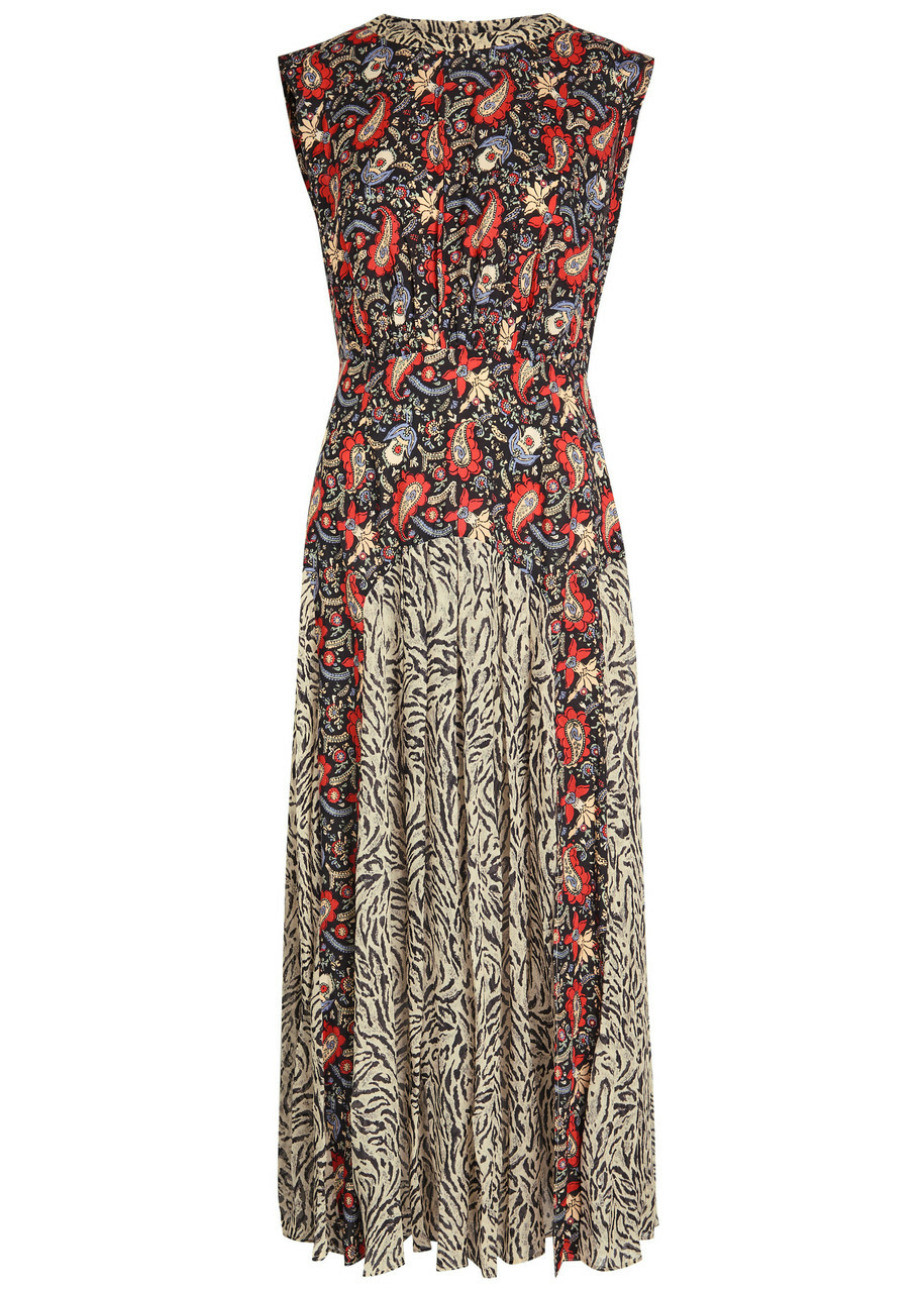 【Rixo】 Briellaプリントリネンブレンドミディドレス Rixo Briella printed linen-blend midi dress Rixo