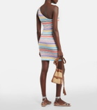 Missoni Mare Striped one-shoulder knit minidress