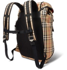 Burberry - Logo-Appliquéd Checked Canvas Backpack - Brown