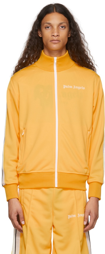 Photo: Palm Angels Yellow Classic Track Zip-Up