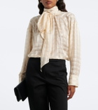 Dorothee Schumacher Airy Check tie-neck cotton and silk blouse