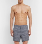 Sunspel - Mid-Length Printed Swim Shorts - Navy