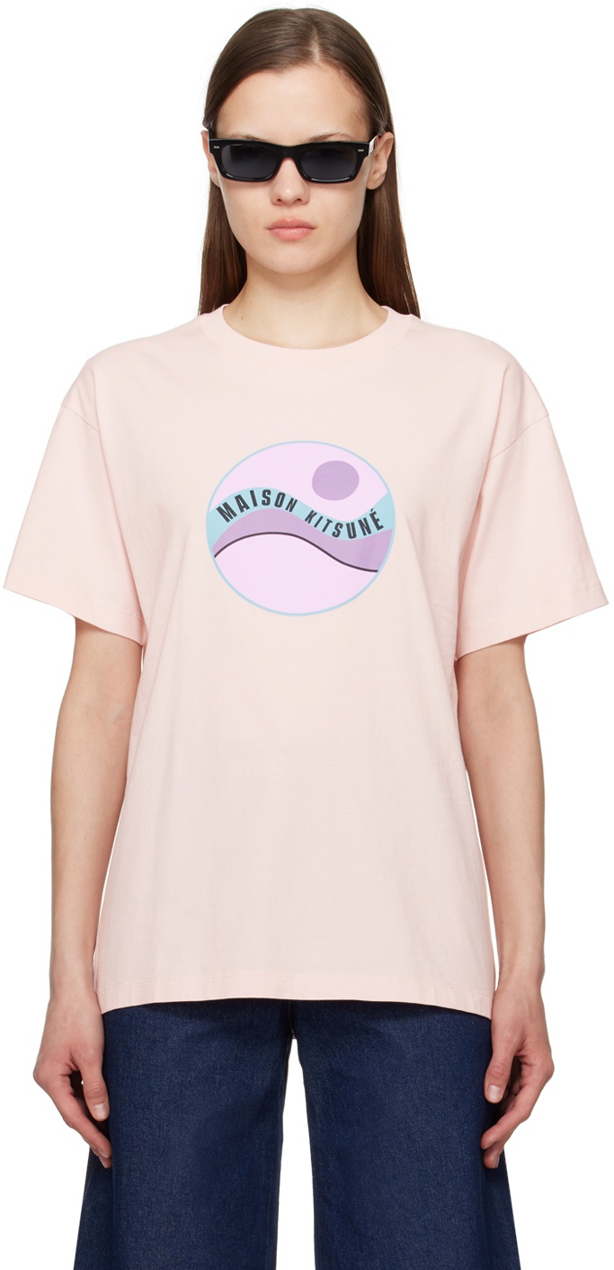 Photo: Maison Kitsuné Pink Pop Wave T-Shirt