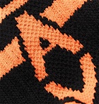 Cav Empt - Logo-Intarsia Stretch Cotton-Blend Socks - Black
