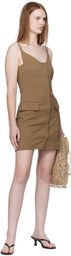 Nanushka Brown Peitho Tailored Minidress