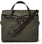 Filson - Original Leather-Trimmed Twill Briefcase - Men - Green