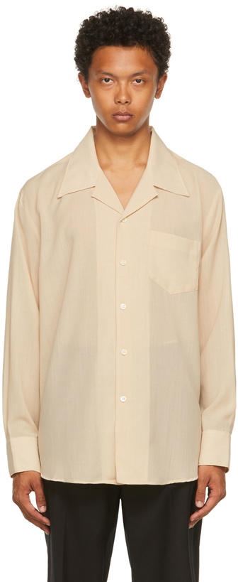 Photo: Our Legacy Beige Tech Wool Loco Shirt