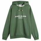 Stone Island Men's Marina Garment Dyed Logo Hoodie in Quartz Green