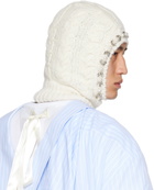 Simone Rocha SSENSE Exclusive Off-White Beaded Balaclava