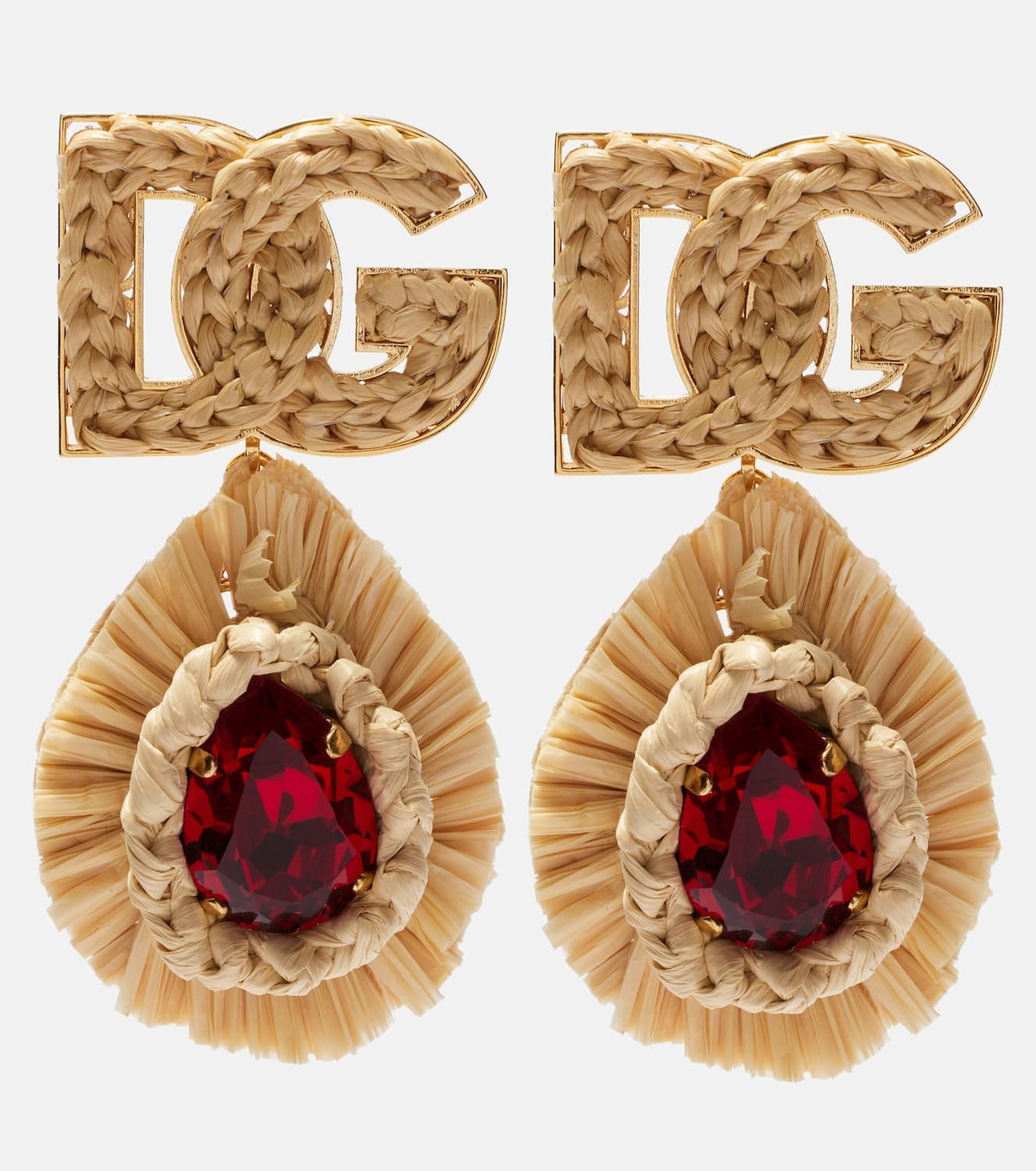Dolce&Gabbana DG crystal-embellished clip-on earrings