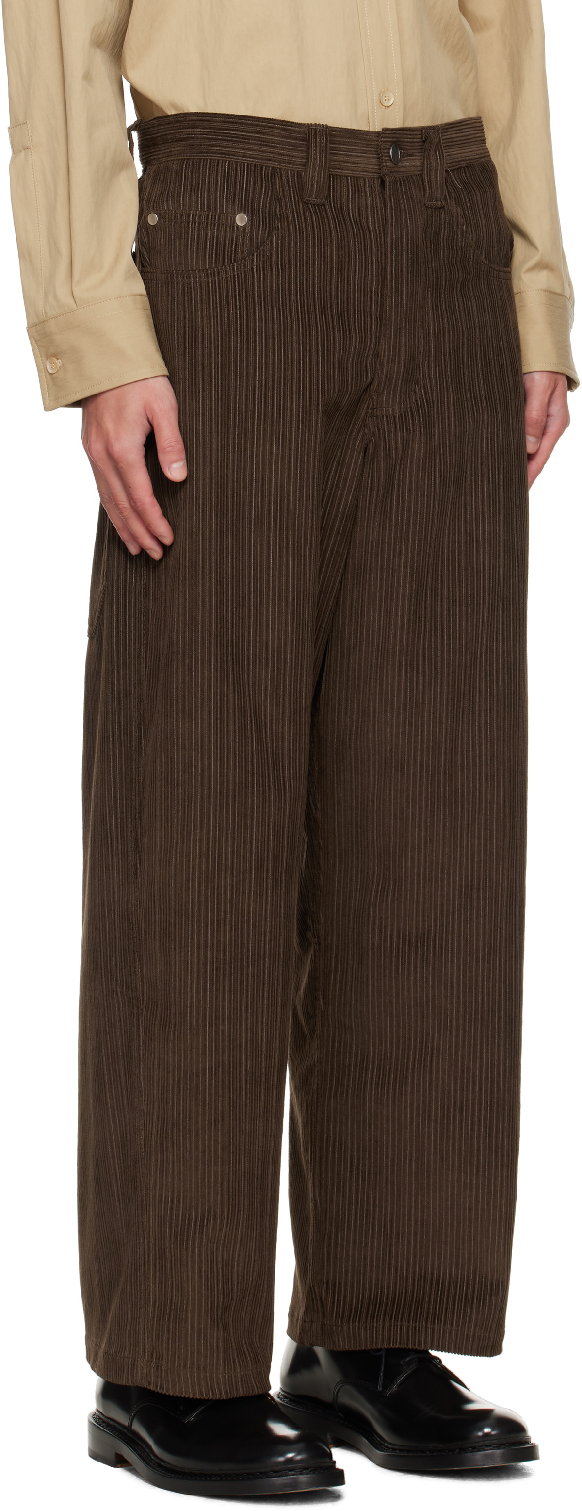 colbo Brown Big Pocket Corduroy Trousers