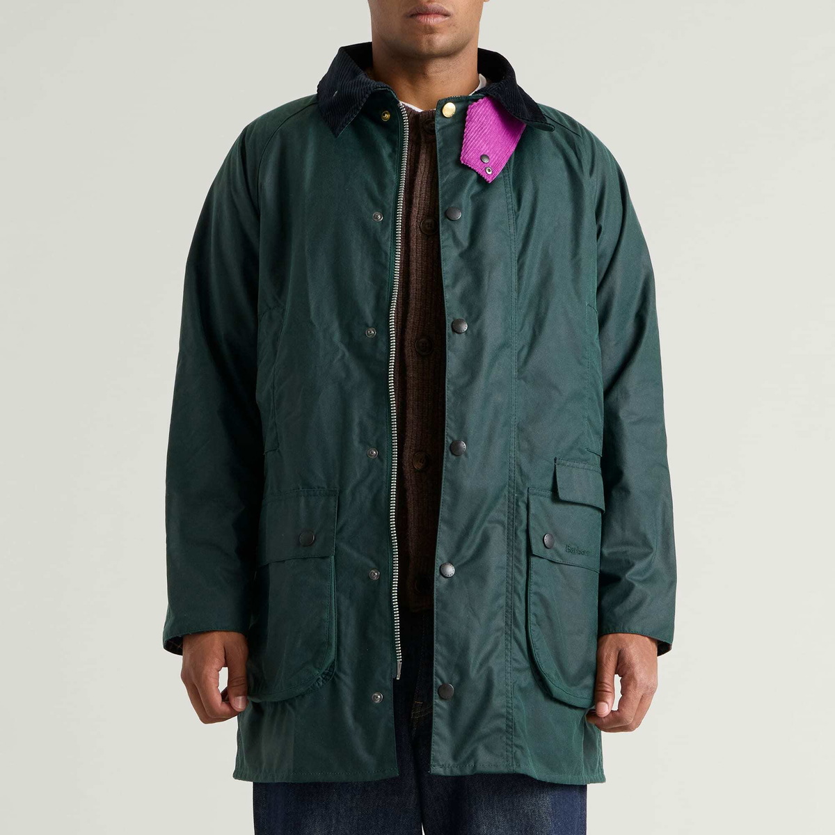 Barbour Men's x Paul Smith Gamefair Wax Jacket in Bottle Green