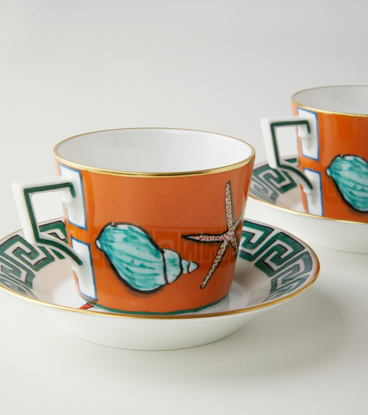 Ginori 1735 Il Viaggio Di Nettuno set of 2 teacups and saucers