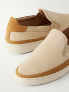 Mulo - Suede Slip-On Sneakers - Neutrals