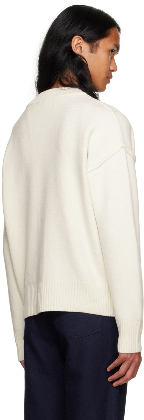 AMI Paris Off-White Ami de Cœur Cardigan AMI