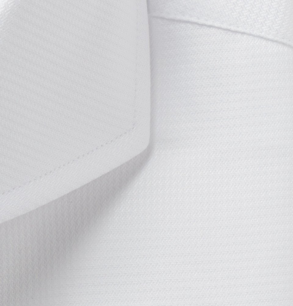 Canali - White Cutaway-Collar Checked Cotton-Jacquard Shirt - Men ...