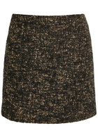 Blaze Milano Coci Bouclé Mini Skirt Brown