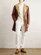 Brunello Cucinelli - Cable-Knit Cashmere Rollneck Sweater - White