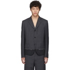 Comme des Garcons Homme Deux Grey Tropical Check Blazer