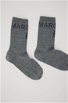 MM6 Maison Margiela Gray Logo Socks